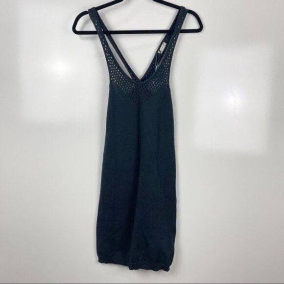 NEW Intimately Free People Black Crochet Knit Strappy Slip Dress Women's Small - Picture 3 of 11